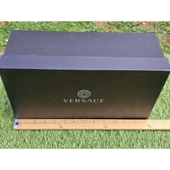 Versace Empty Shoe Box 13.5”x7.75”x5.5” Authentic Storage Gift Black - Picture 9 of 12